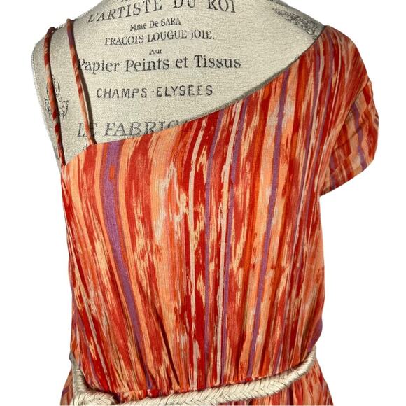 Free People Heart Shaped Face Mini Dress In Orange Combo Women’s Size Large - Picture 5 of 11